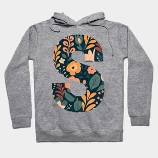 Whimsical Floral Letter S Hoodie